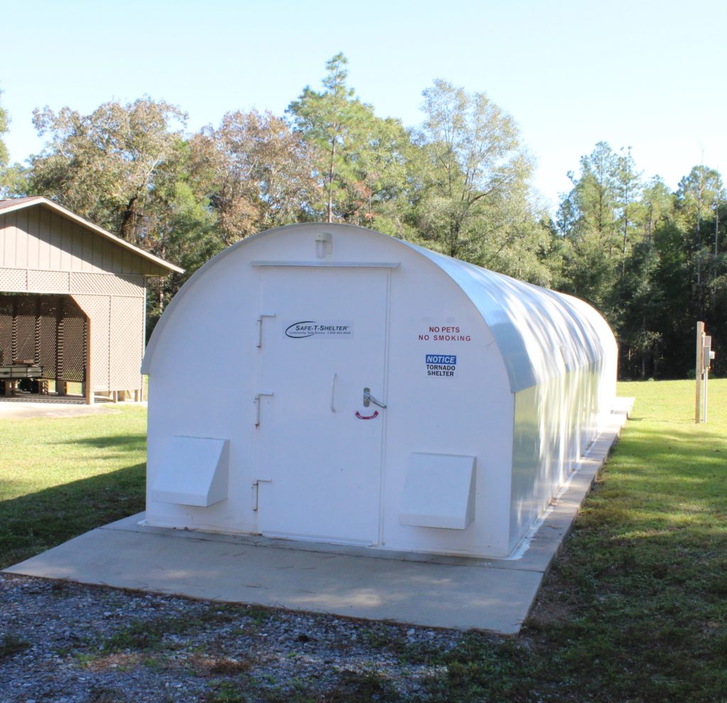 front view of the safety shelter